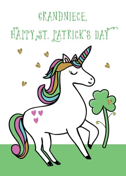 Send this "Unicorns and Pink" Saint Patrick's Day card w/ your own handwriting by mail directly from Signed. No need to leave your house. Do it all online for $7.99!