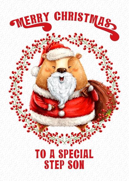 Send this "Bear and Santa Claus" Christmas card w/ your own handwriting by mail directly from Signed. No need to leave your house. Do it all online for $7.99!