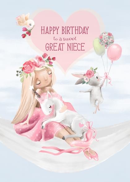 HAPPY BIRTHDAY to a sweet GREAT NIECE