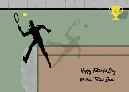 Send this "Tennis Courts" Father's Day card w/ your own handwriting by mail directly from Signed. No need to leave your house. Do it all online for $7.99!