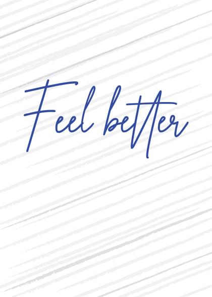 Send this "Minimalist" Get Well (General) card w/ your own handwriting by mail directly from Signed. No need to leave your house. Do it all online for $7.99!