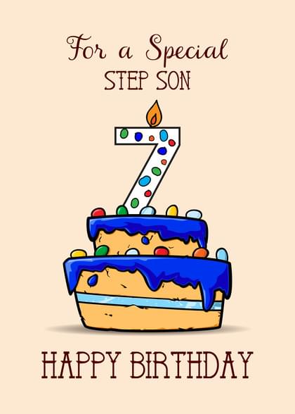 For a Special STEP SON HAPPY BIRTHDAY