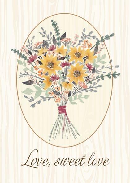 Send this "Bouquet Of Flowers" Anniversary (Any) card w/ your own handwriting by mail directly from Signed. No need to leave your house. Do it all online for $7.99!