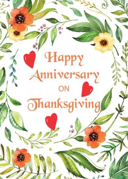 Send this &quot;Flowers&quot; Thanksgiving card w/ your own handwriting by mail directly from Signed. No need to leave your house. Do it all online for $7.99!