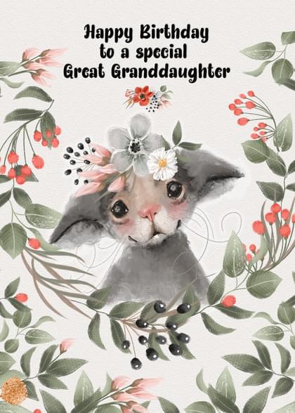 Happy Birthday to a special Great Granddaughter