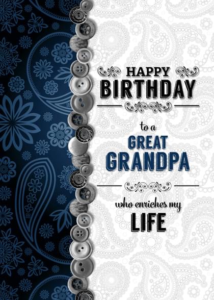 HAPPY BIRTHDAY to a GREAT GRANDPA who enriches my LIFE
