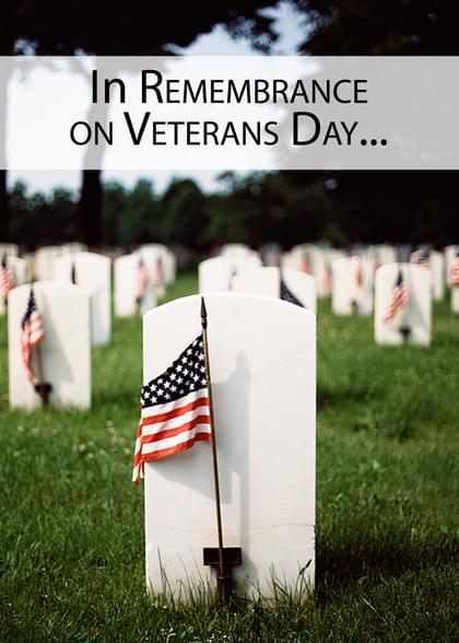 Send this "Cemetery" Veteran's Day card w/ your own handwriting by mail directly from Signed. No need to leave your house. Do it all online for $7.99!