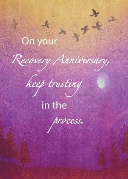 Send this &quot;Nature Scenes&quot; Anniversary (Sobriety) card w/ your own handwriting by mail directly from Signed. No need to leave your house. Do it all online for $7.99!