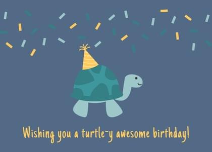 Wishing you a turtle-y awesome birthday!