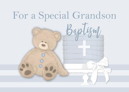 Send this "Teddy Bears" Baptism card w/ your own handwriting by mail directly from Signed. No need to leave your house. Do it all online for $7.99!