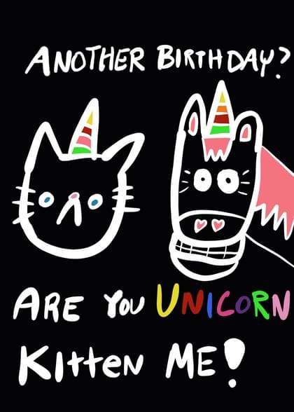ANOTHER BIRTHDAY? ARE You UNICORN Kitten ME!
