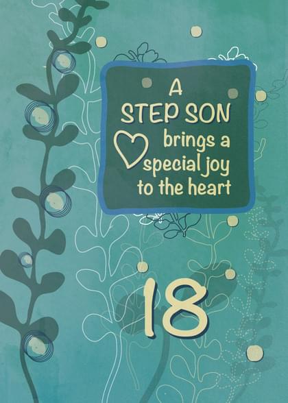 A STEP SON brings a special joy to the heart 18