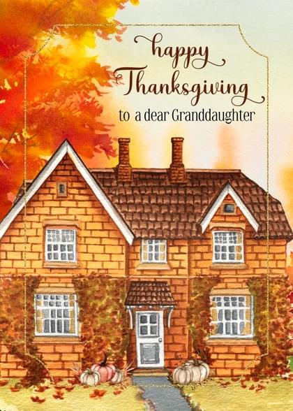 Send this "Houses and Pumpkins" Thanksgiving card w/ your own handwriting by mail directly from Signed. No need to leave your house. Do it all online for $7.99!