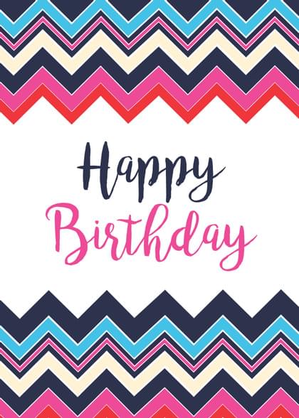 Send this &quot;Girly and Minimalist&quot; Birthday card w/ your own handwriting by mail directly from Signed. No need to leave your house. Do it all online for $7.99!