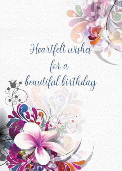 Heartfelt wishes for a beautiful birthday