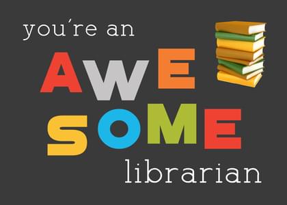 Send this "Books" Librarian Day card w/ your own handwriting by mail directly from Signed. No need to leave your house. Do it all online for $7.99!
