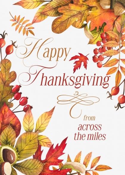 Send this "Fall" Thanksgiving card w/ your own handwriting by mail directly from Signed. No need to leave your house. Do it all online for $7.99!
