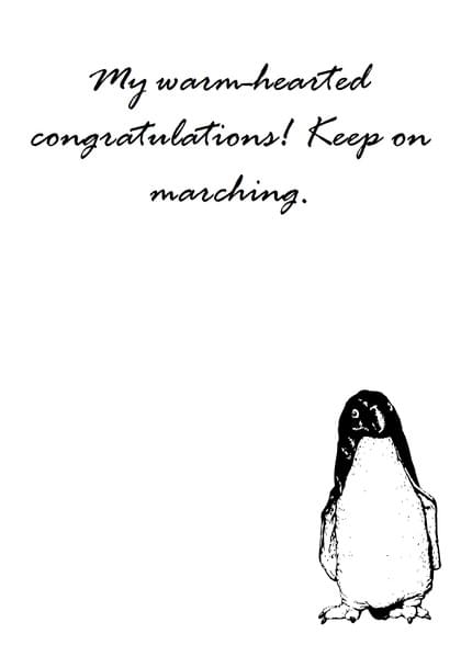 My warmhearted congratulations! Keep on marching.