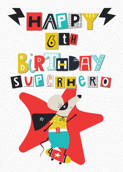 Send this "Superheros and Skateboards" Birthday card w/ your own handwriting by mail directly from Signed. No need to leave your house. Do it all online for $7.99!