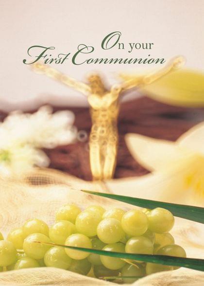 Send this "Jesus and Catholic" First Holy Communion card w/ your own handwriting by mail directly from Signed. No need to leave your house. Do it all online for $7.99!