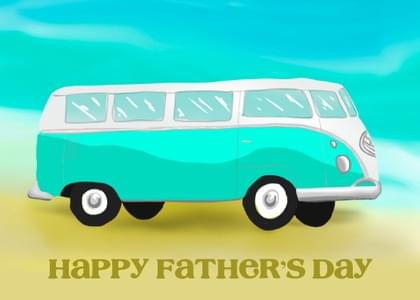 Send this "Bus and Volkswagens" Father's Day card w/ your own handwriting by mail directly from Signed. No need to leave your house. Do it all online for $7.99!